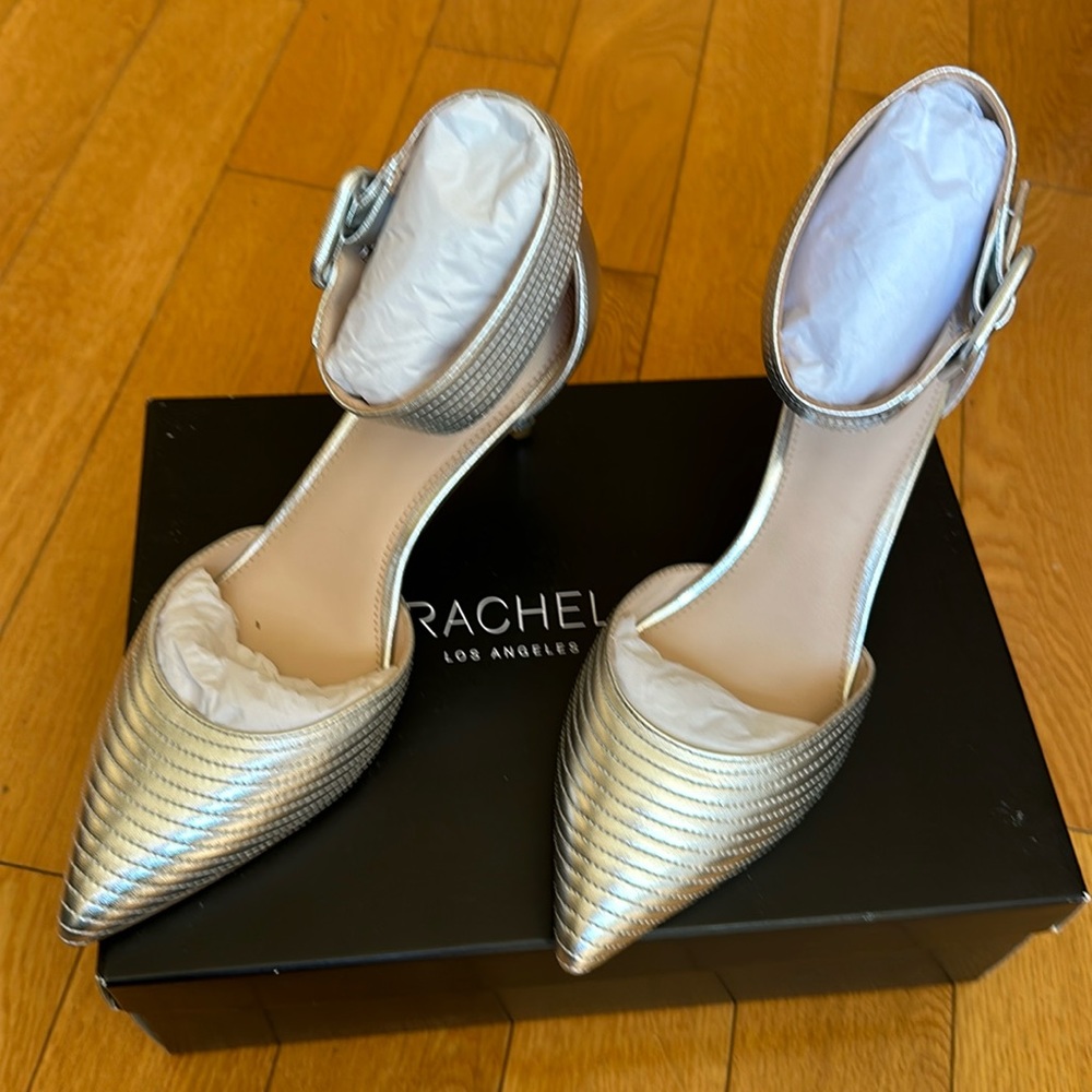 Rachel Zoe Audrina silver Pump. New.
